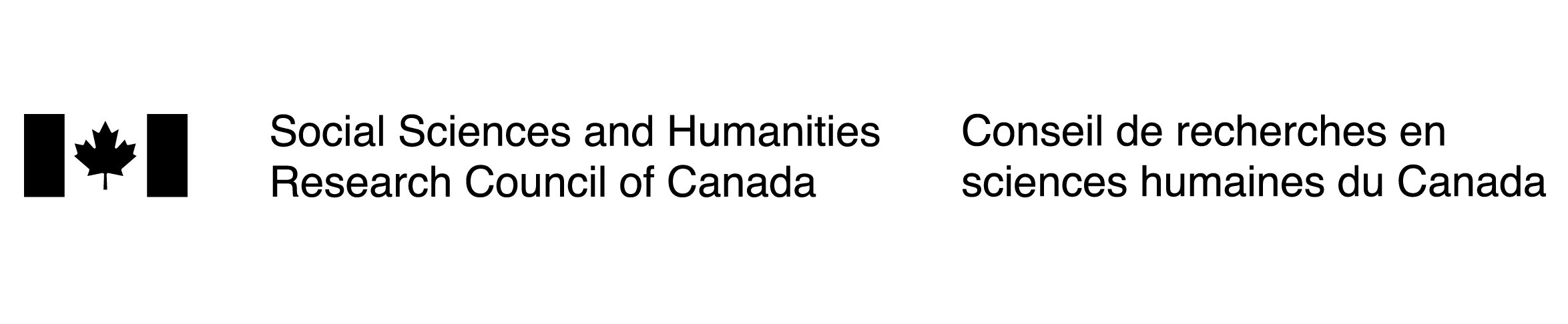 Black and White logo for Social Sciences and Humanities Research Council Canada