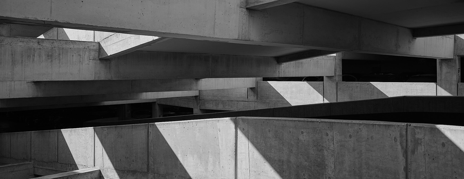 interior of a parking garage