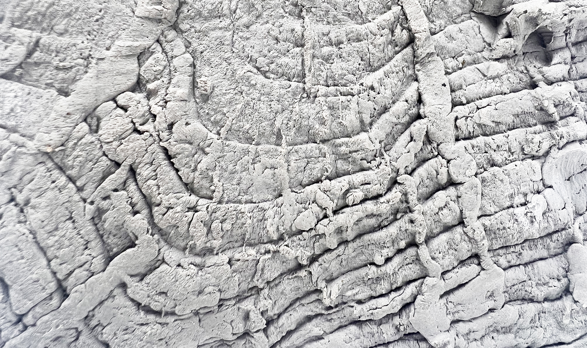 textured clay sculpture, close up